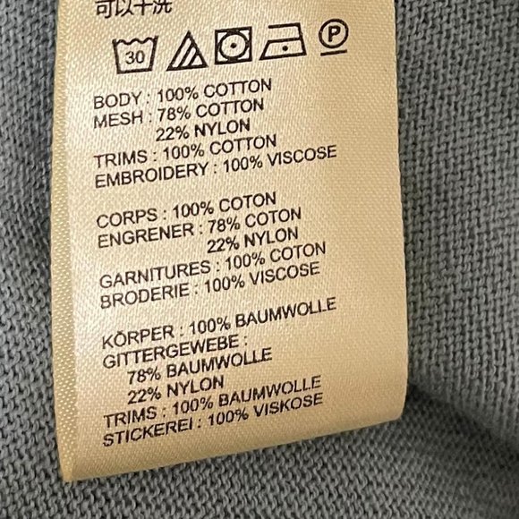 Free People Medium Prairie Days Short Sleeve Square Neck Blue Prairie Boho Top - Picture 8 of 8